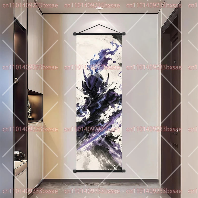 Pokémon Art Scroll Painting Greninja Charizard Gengar Squirtle Magikarp Indoor Soft Wall Hanging Painting Daily Gift Small Items