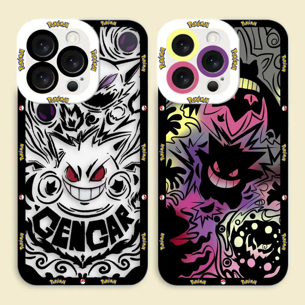 Gengar Clear Pokémon Phone Case – Cute Cartoon TPU Protective Cover