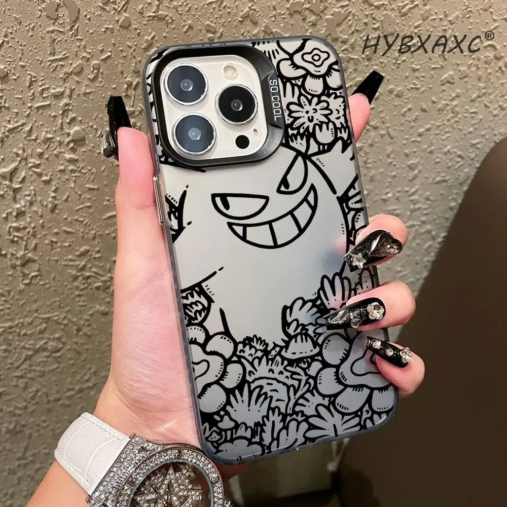 Cute Floral Gengar Pokémon Phone Case – iPhone Series