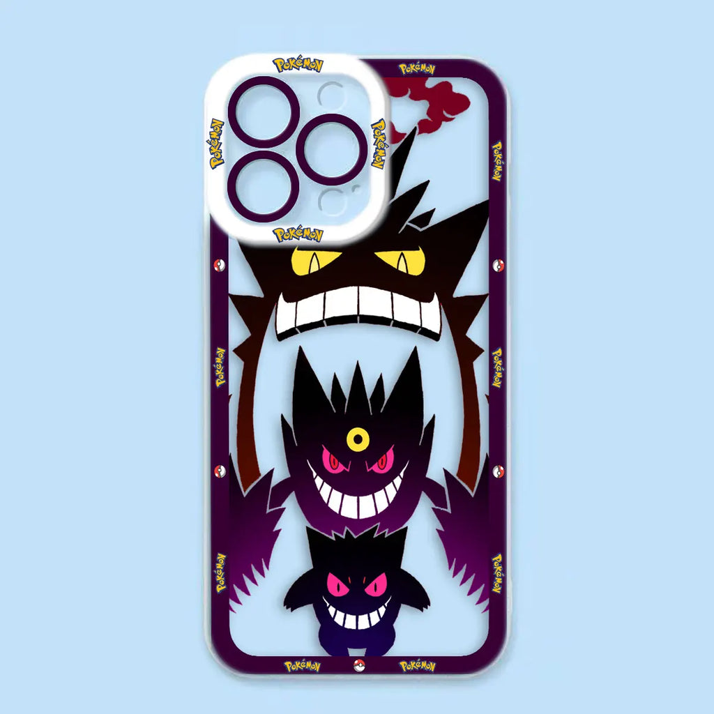 Gengar Clear Pokémon Phone Case – Cute Cartoon TPU Protective Cover