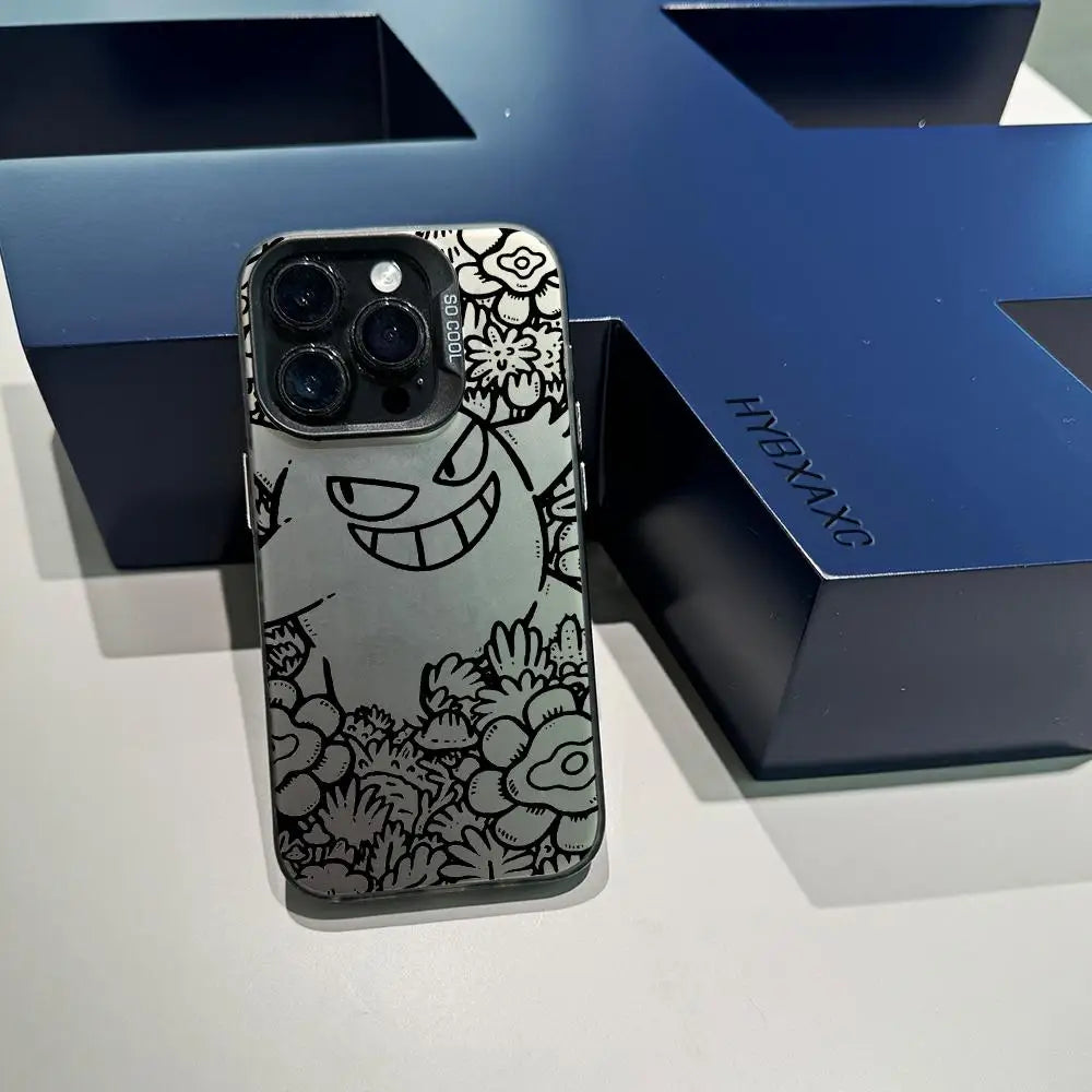 Cute Floral Gengar Pokémon Phone Case – iPhone Series