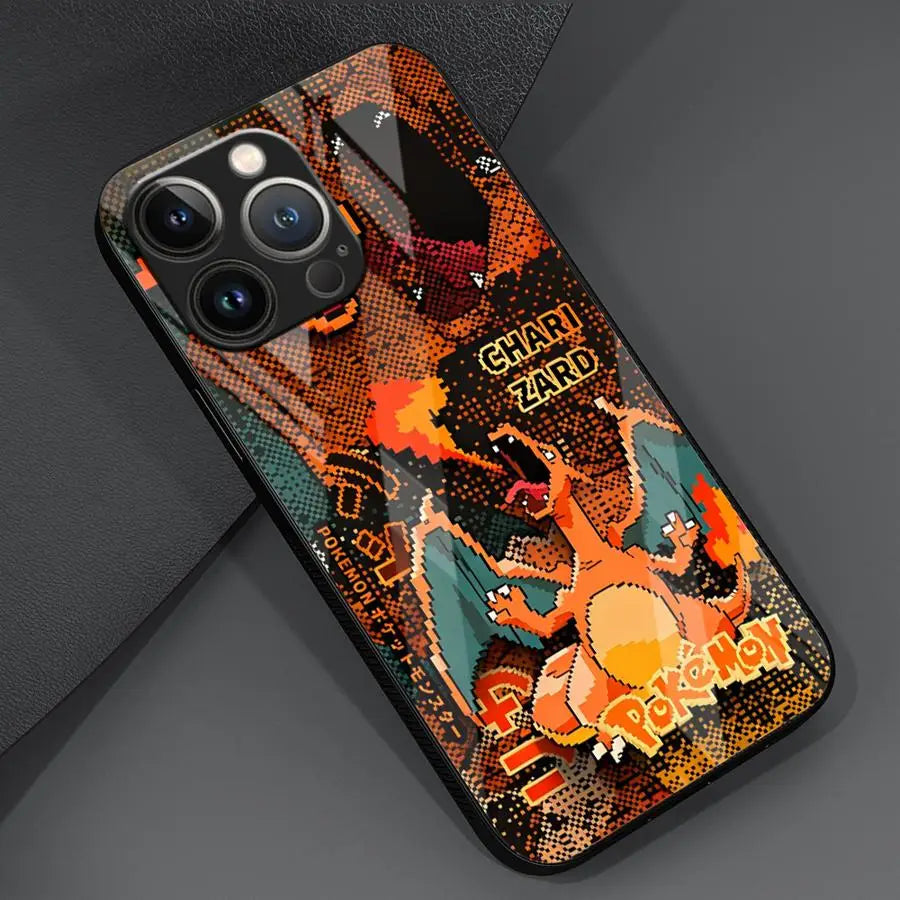 Anime Pokémon Tempered Glass iPhone Case