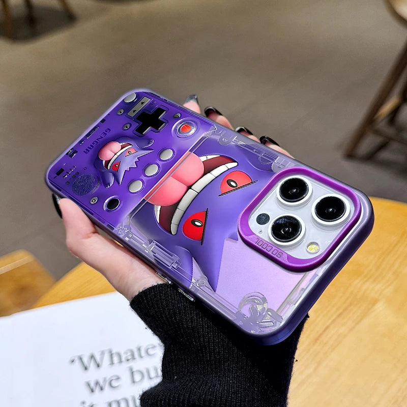 Anime Pikachu P-Pokemon Gengar Hard Phone Case for iPhone 17 16 15 14 13 12 11 Pro Max Plus 17 Air 16E X XR XS Max Back Cover
