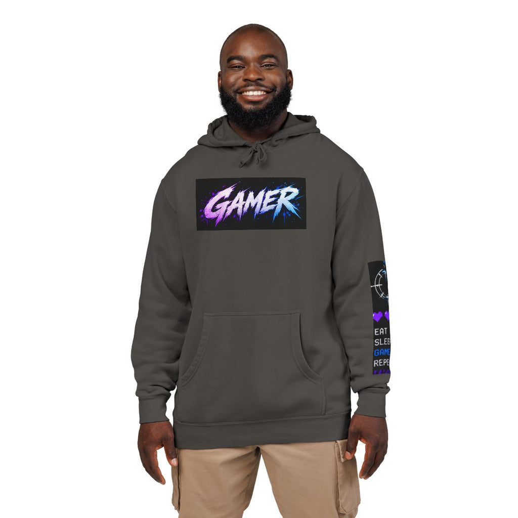 Gamer Graphic Hoodie – Retro Neon Anime Gamer Pullover