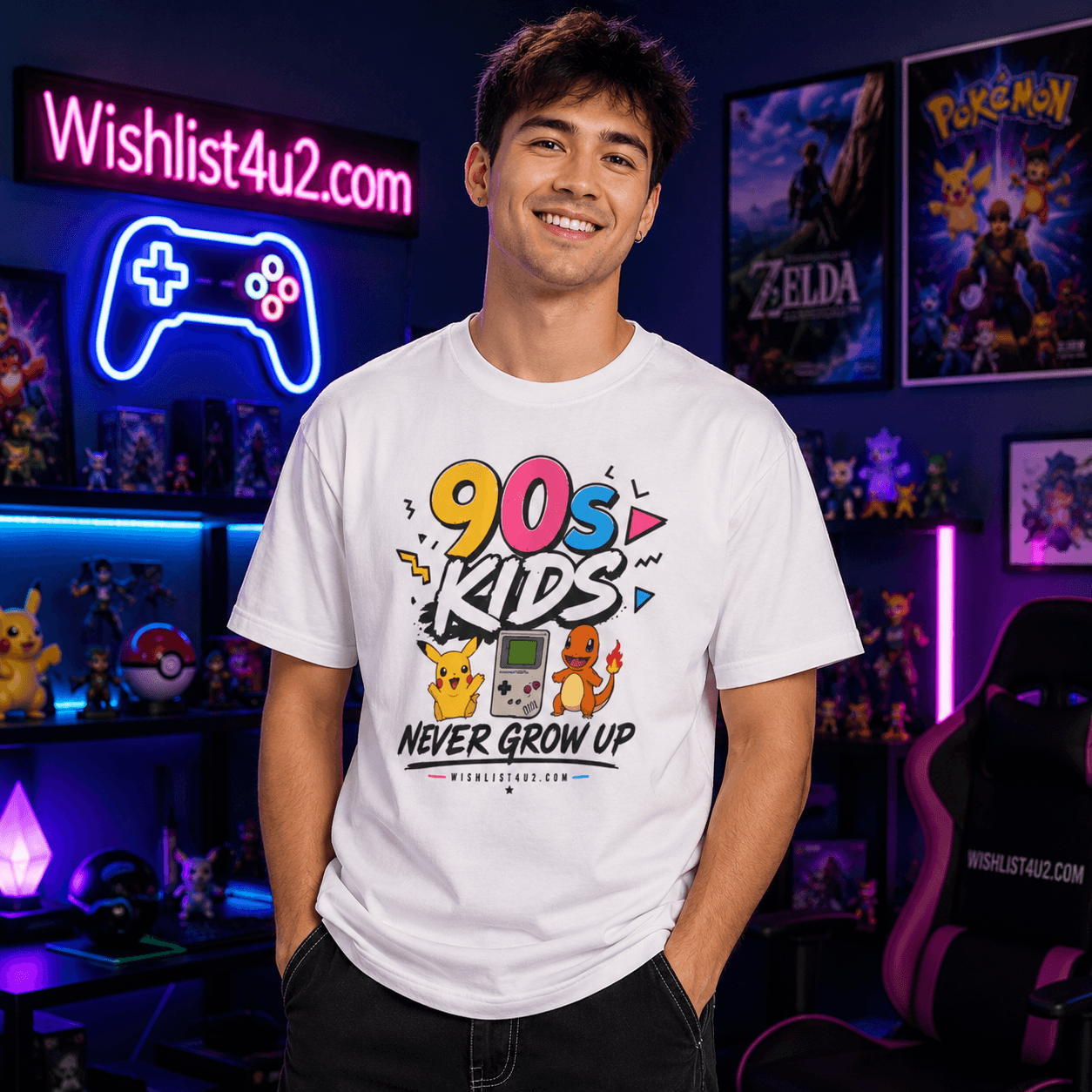 90s Kids Never Grow Up T-Shirt | Retro Nostalgia Graphic Tee